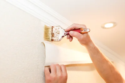 Pose de papier peint à Santec — revêtements muraux et toiles de verre
